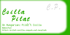 csilla pilat business card